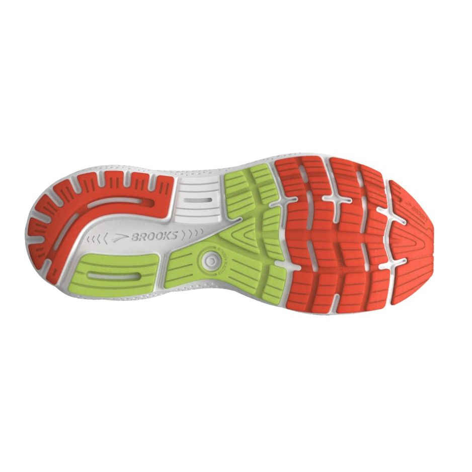 Brooks Mens Trainer Ghost 16 GTX Black/Mandarin Red/Green