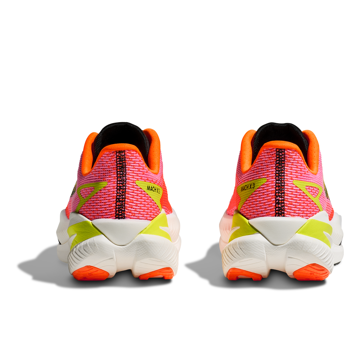 Hoka Womens Trainer Mach X 3 Neon Rose/Neon Tangerine