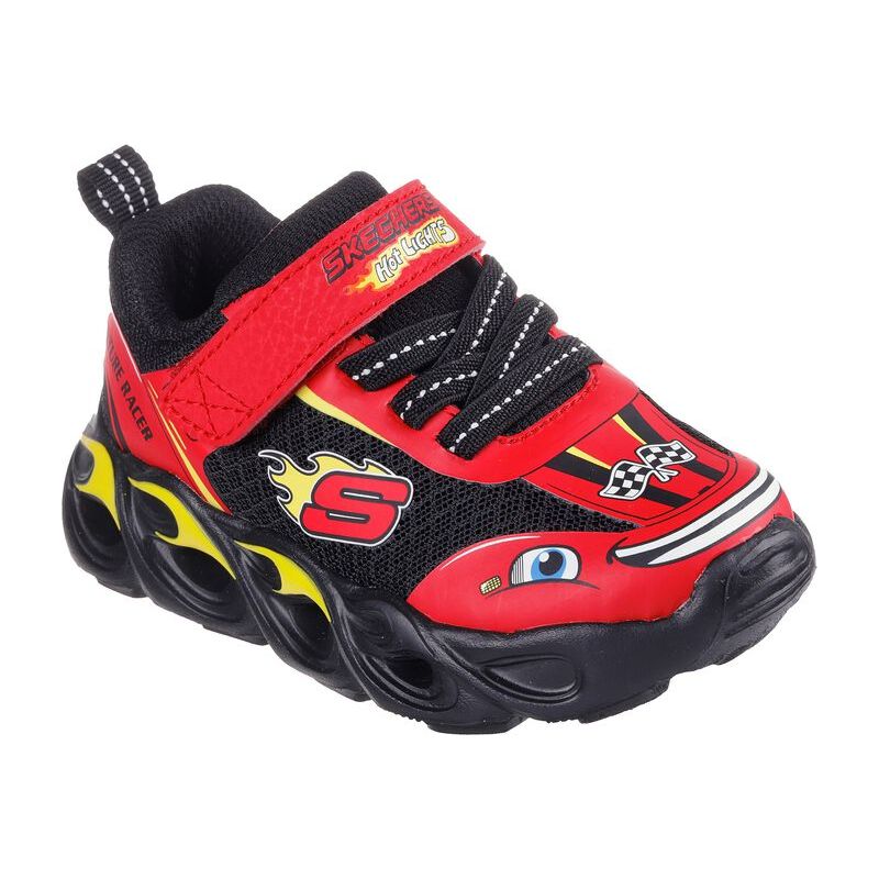 Skechers Boys Trainer S Lights Thermo-Flash Wheel Buddies Red/Black