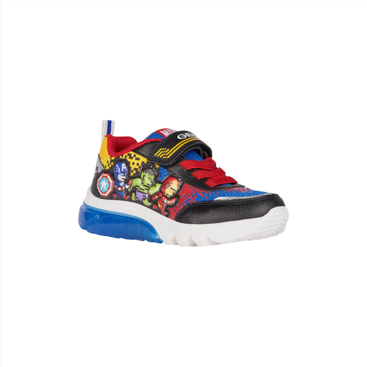 Geox Boys Trainer Ciberdron Avengers Light Up Black/Royal