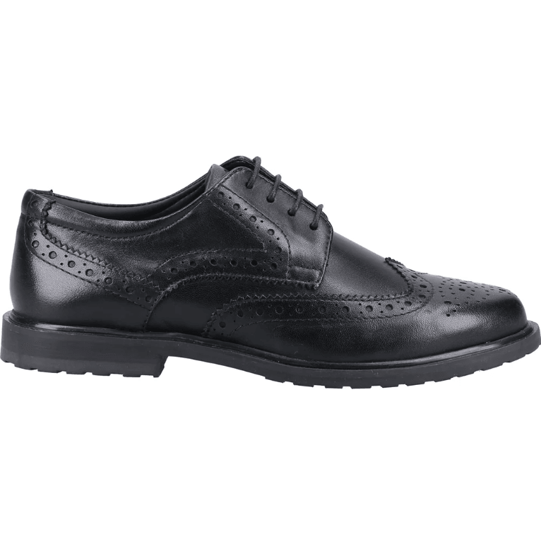 Hush Puppies Womens Verity Brogue Black/Black - Donaghys