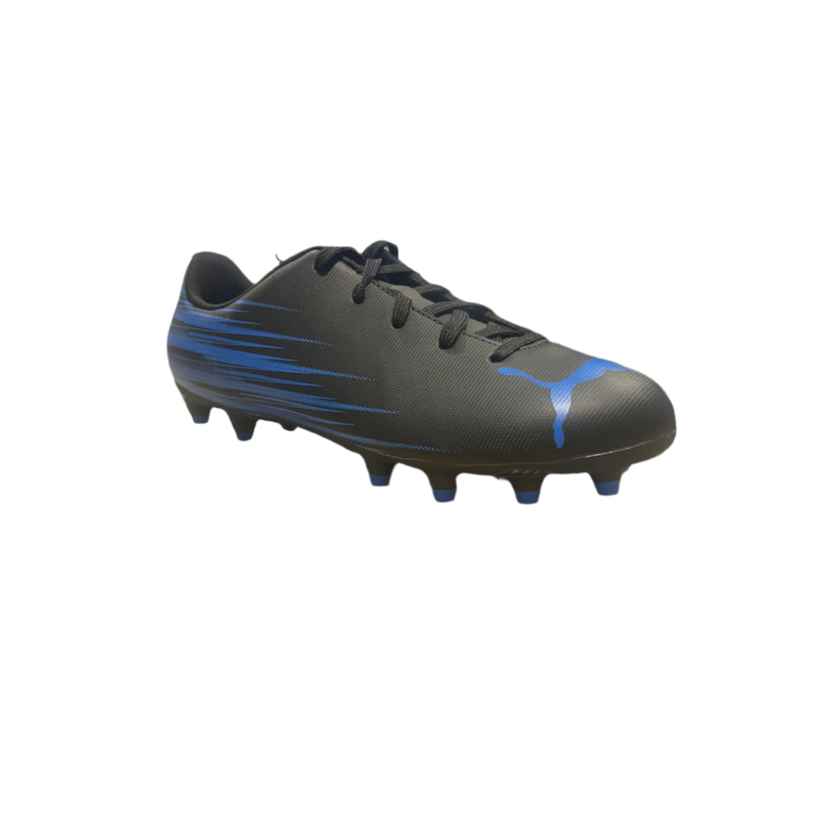 Puma Junior Football Boots Attacanto II FG/AG Puma Black/Ultra Blue