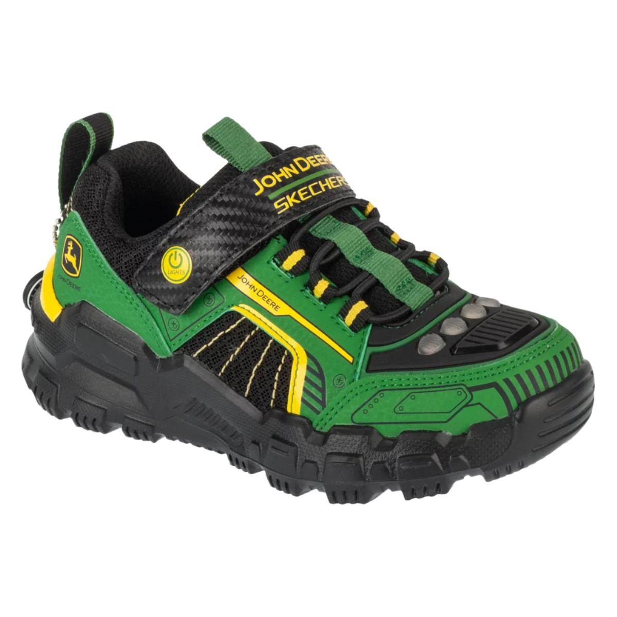 Skechers Boys Trainer S Lights Adventure Track Rugged Brights Green/Black