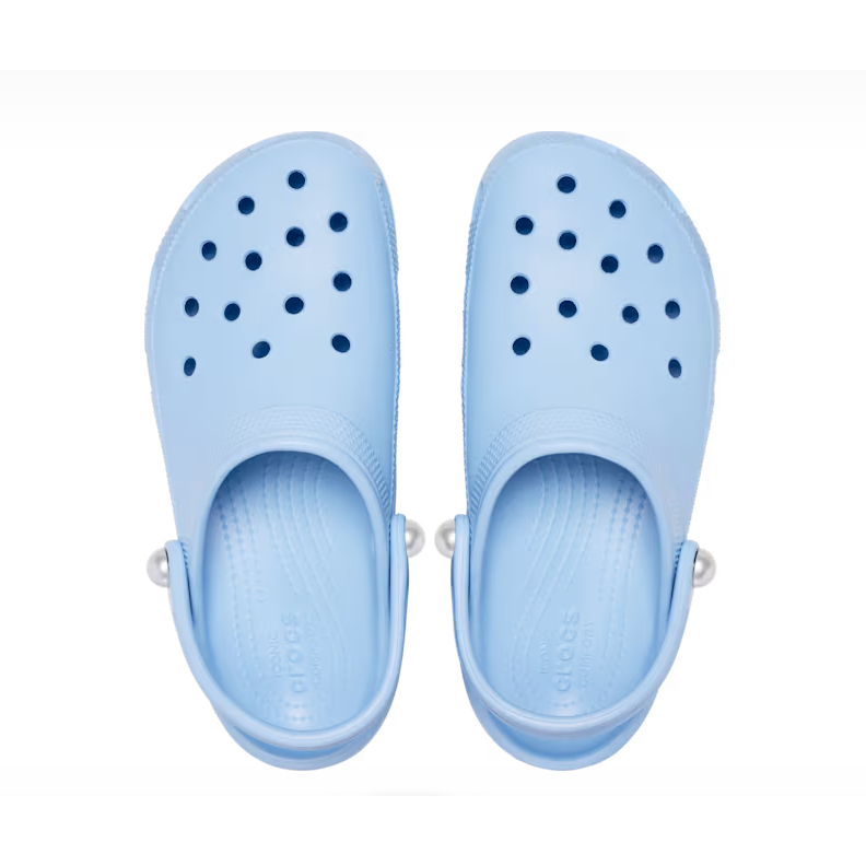 Crocs Womens Sandal Classic Platform Pearl Clog Blue Calcite