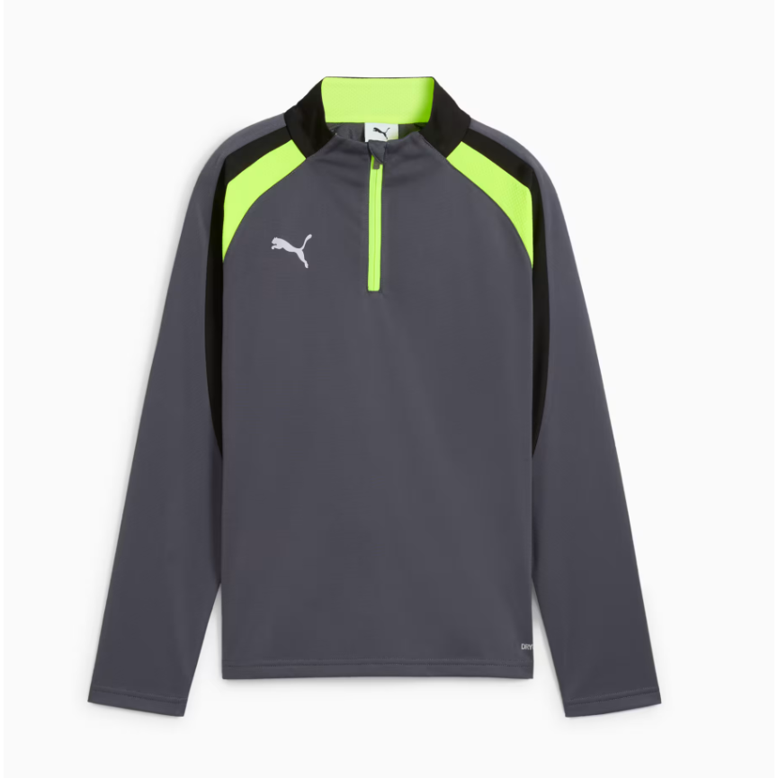Puma Junior ¼ Zip Training Top Individual LIGA Galactic Gray/Yellow Alert