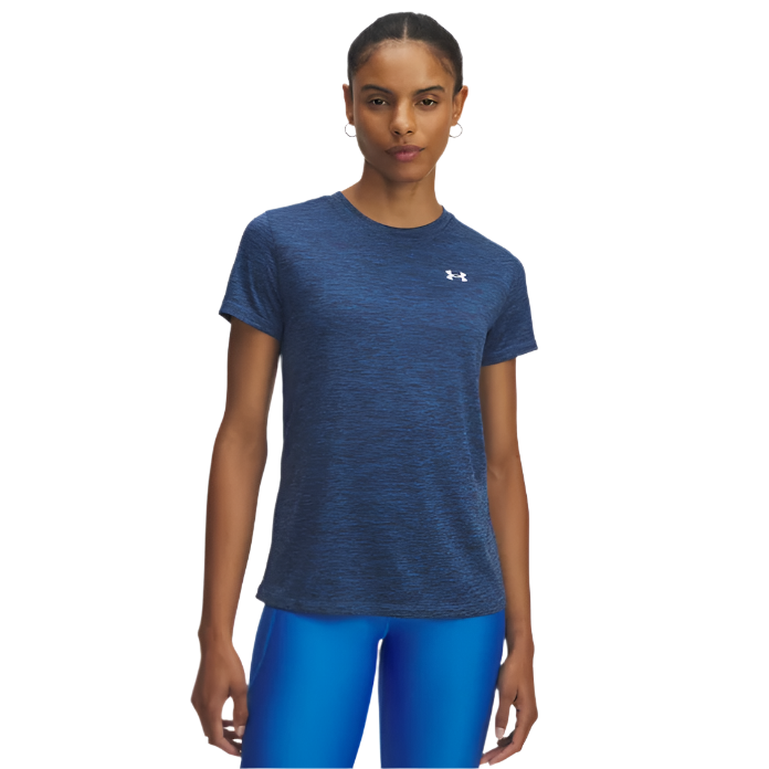 Under Armour Womens T-Shirt Tech Twist Blue Atlantis/White