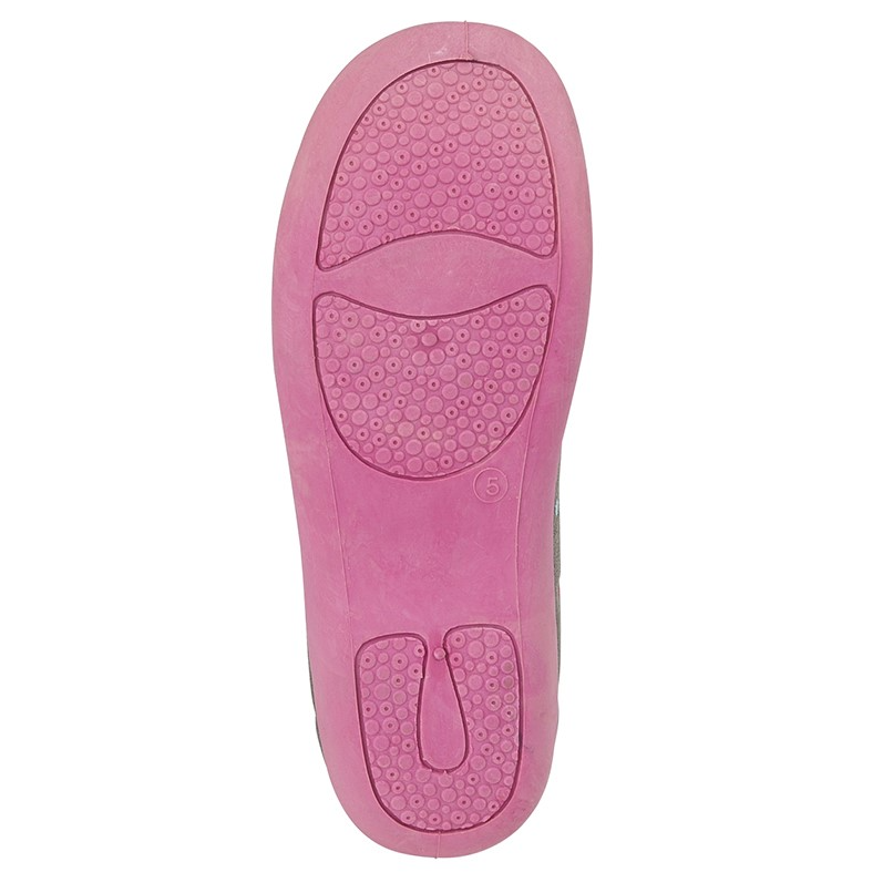Sleepers Womens Slipper Isla Grey Fuchsia