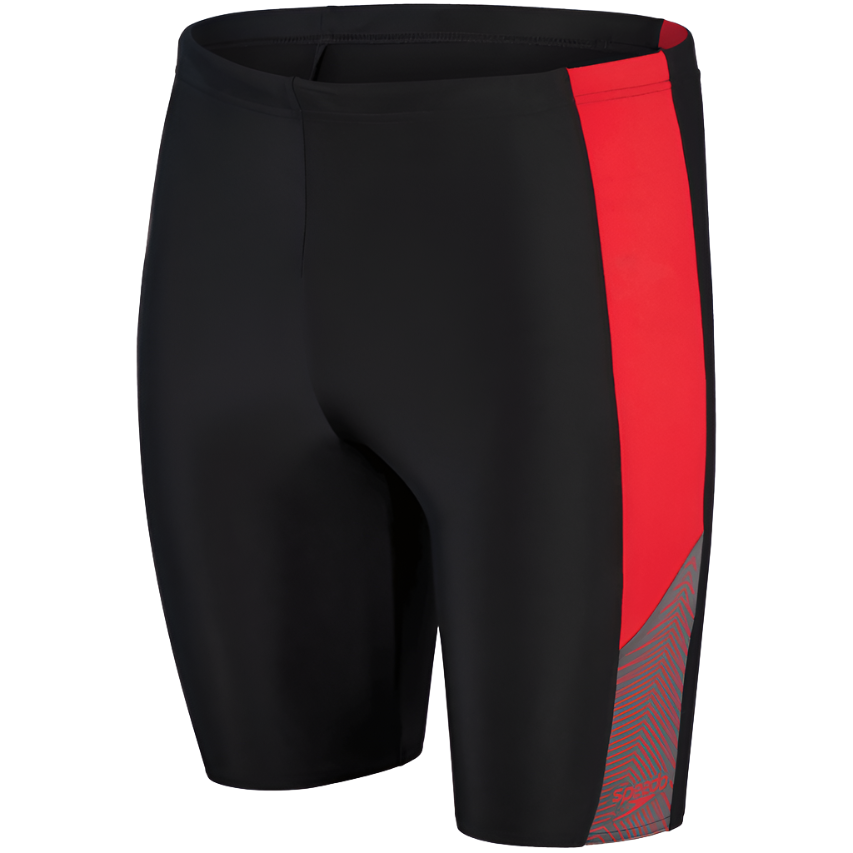 Speedo Mens Dive Splice Jammer Aquashort AM Black/Red - Donaghys