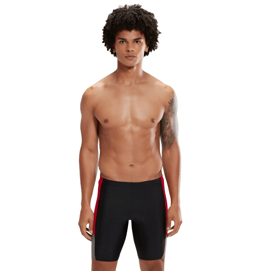 Speedo Mens Dive Splice Jammer Aquashort AM Black/Red - Donaghys