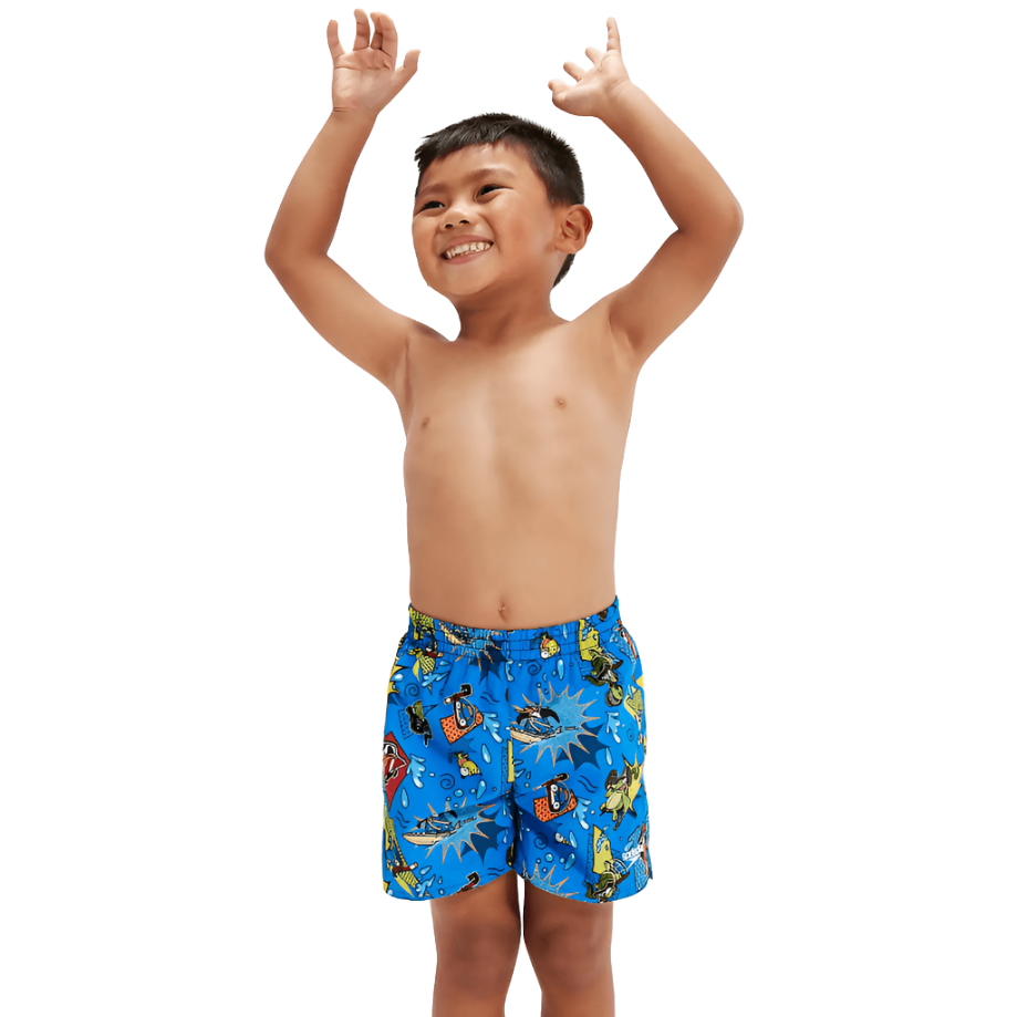 Speedo Boys Infant Learn To Swim 11” Swim Shorts Blue/Yellow - Donaghys