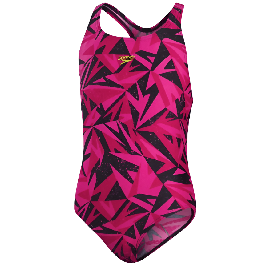 Speedo Girls Hyperboom Medalist JF Swimsuit Black/Pink - Donaghys