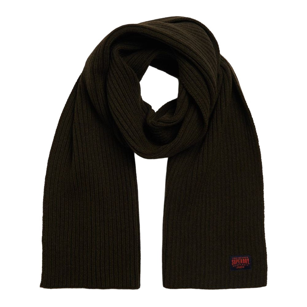 Superdry Unisex Workwear Knitted Scarf Surplus Goods Olive