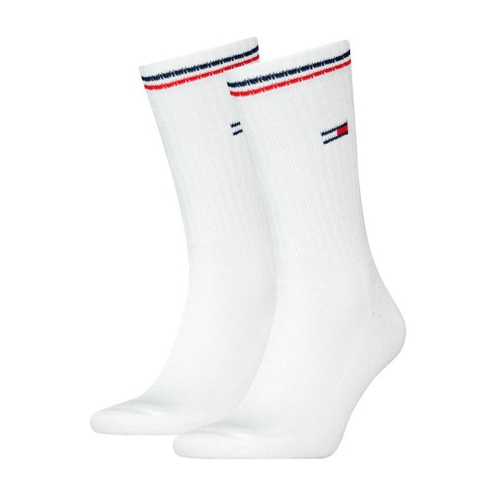 Tommy Hilfiger Mens Socks Long 2 Pack 701228176 White