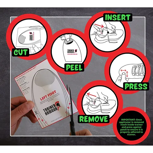 Trainer Armour Big Toe Hole Preventer Black