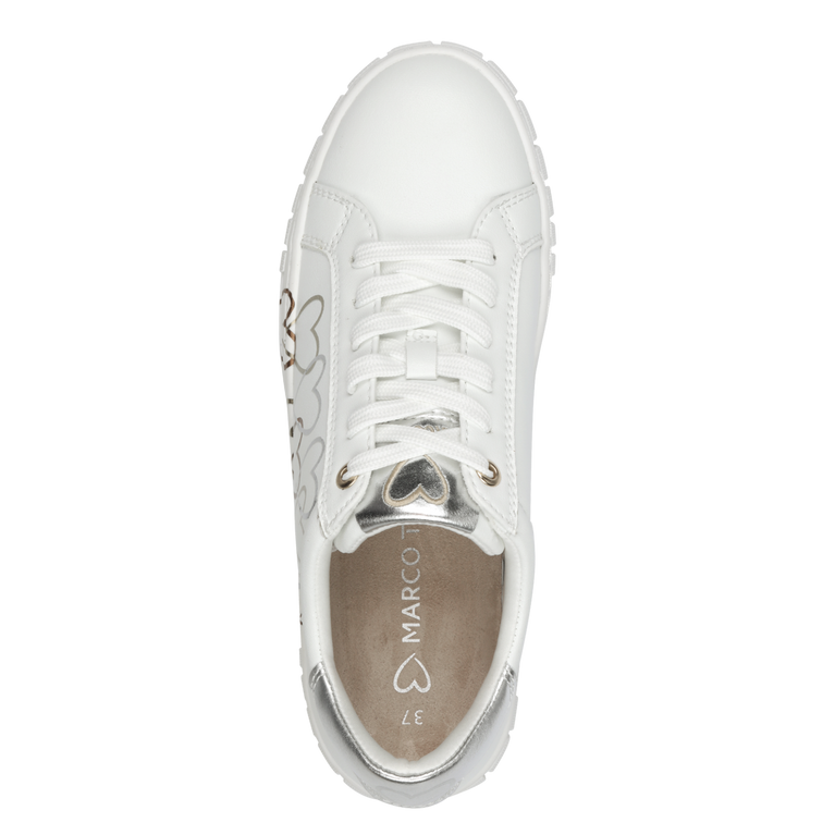 Marco Tozzi Womens Trainer 2-23711-44 White/Gold