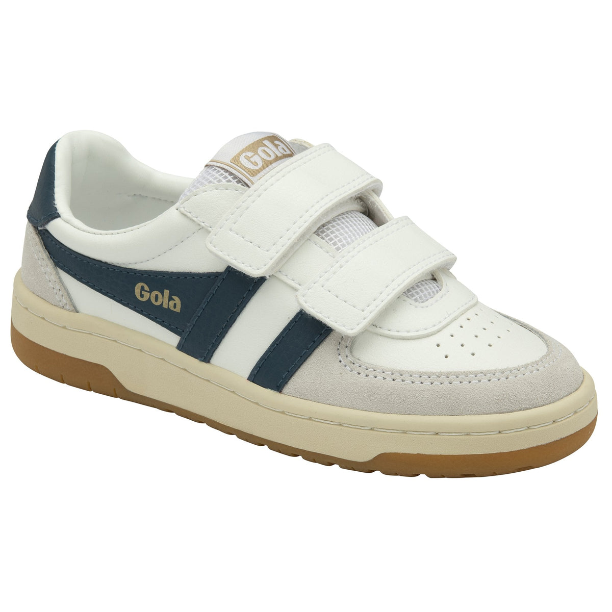 Gola Kids Trainer Hawk Strap White/Vintage Blue