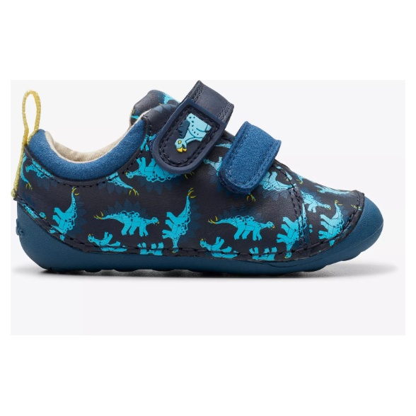 Clarks Boys Pre Walker Tiny Stomp T Navy Print