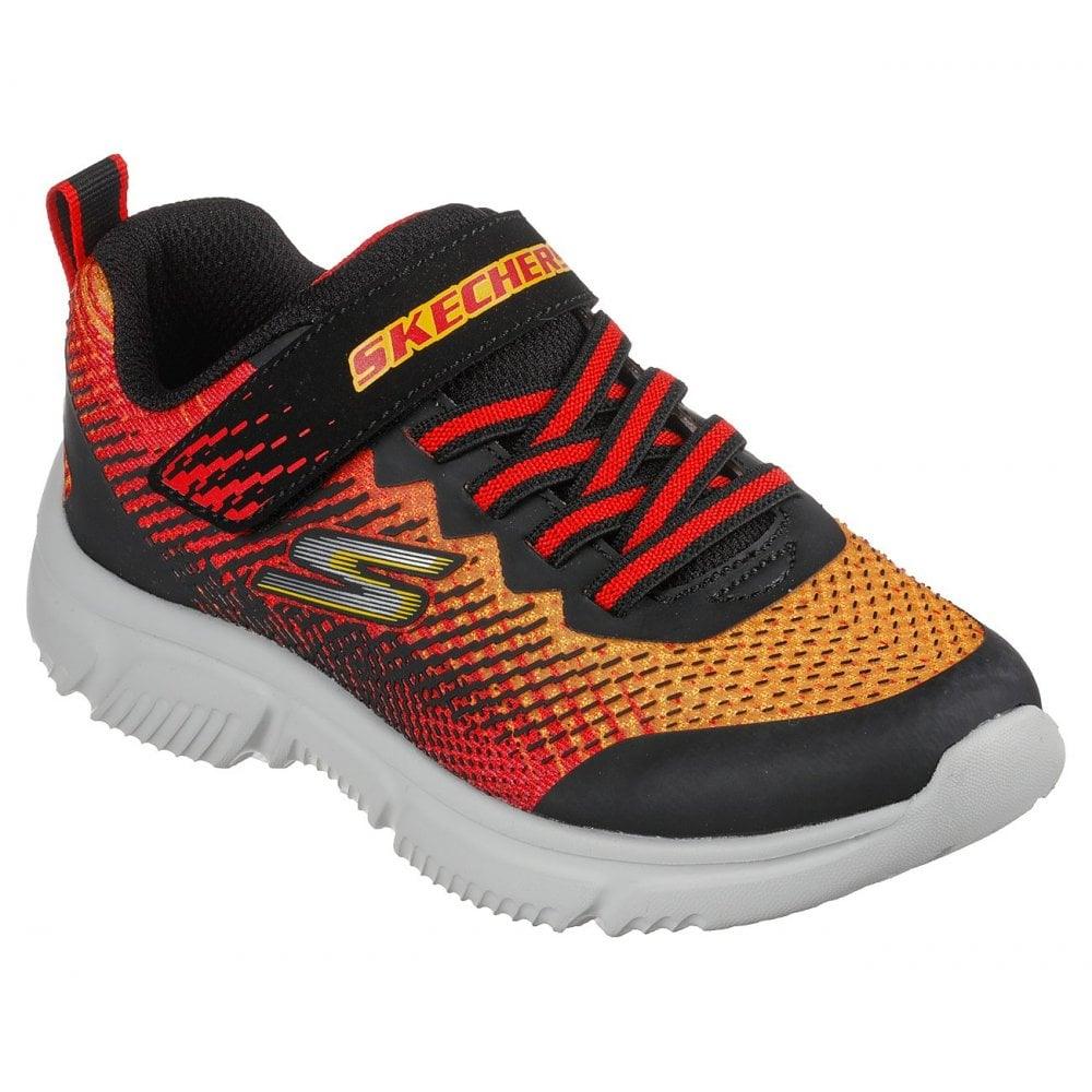 Skechers Boys Trainers Go Run 650 Norvo Black Red - Donaghys