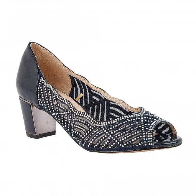 Lotus Womens Shoe Immy Navy/Diamante - Donaghys