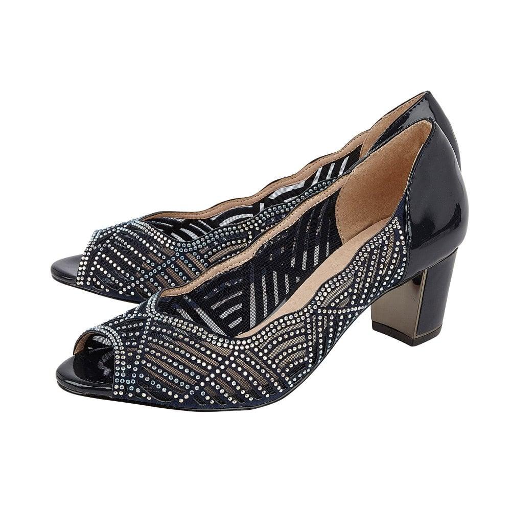 Lotus Womens Shoe Immy Navy/Diamante - Donaghys