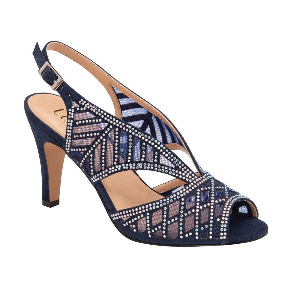 Lotus Womens Shoe Natalia Navy/Diamante - Donaghys
