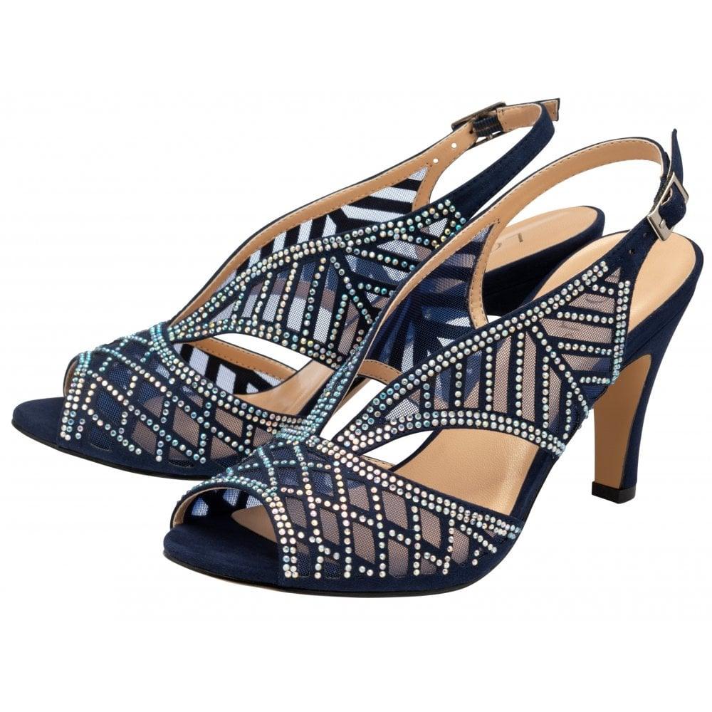 Lotus Womens Shoe Natalia Navy/Diamante - Donaghys