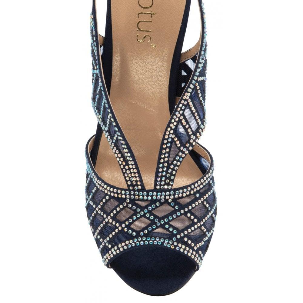 Lotus Womens Shoe Natalia Navy/Diamante - Donaghys