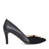 Emis women's black leather slip-on shoe