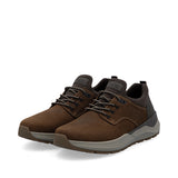 Rieker men's brown leather lace-up trainer