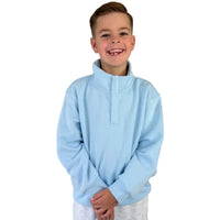 Gym+Coffee Kids Kids Snap Collar Sierra Sweatshirt Glacial Blue