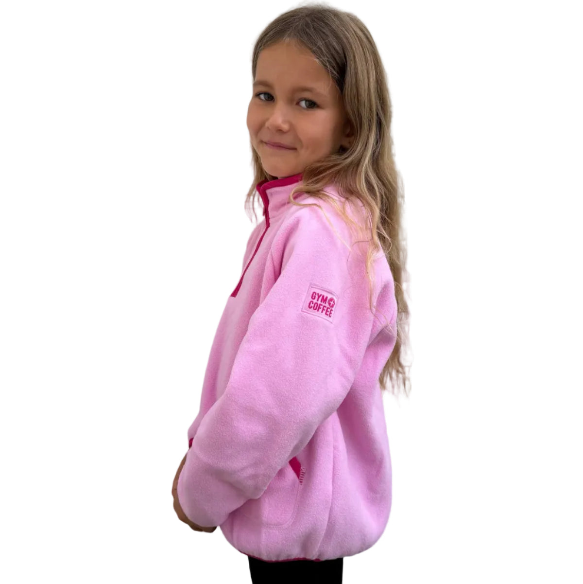 Gym+Coffee Girls Polar Fleece Pink Blossom