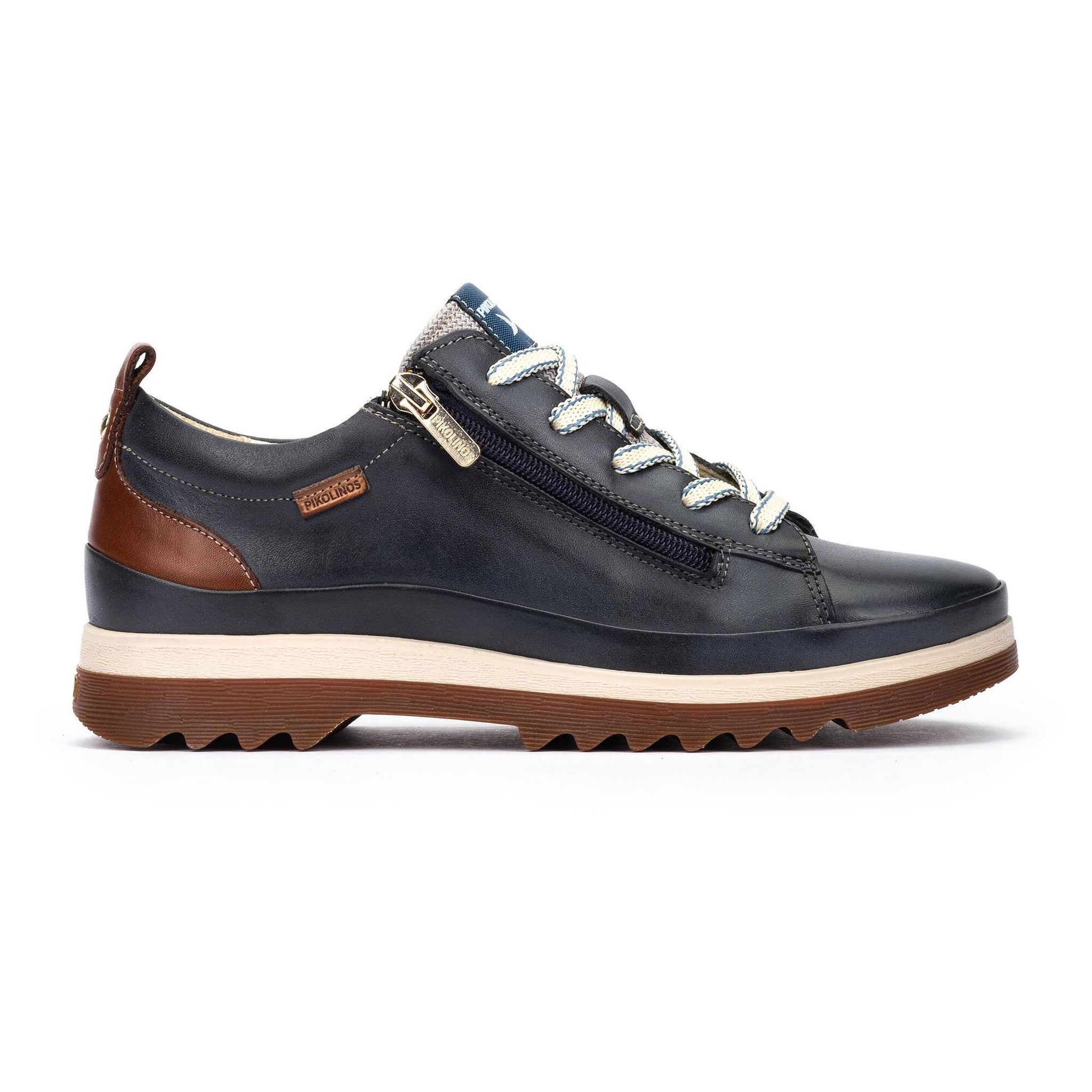 Pikolinos women's navy leather lace-up shoe