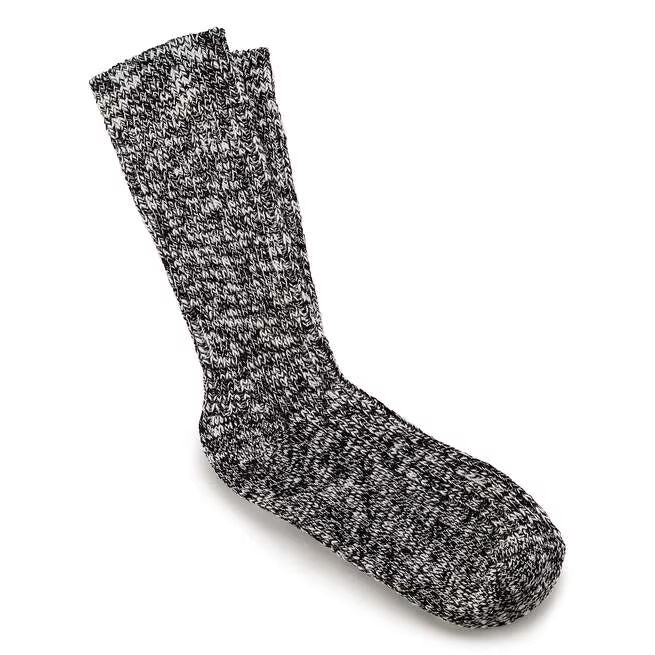 Birkenstock Mens Cotton Slub Socks Black/Gray