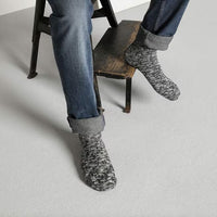 Birkenstock Mens Cotton Slub Socks Black/Gray
