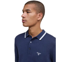 Barbour Mens Polo Shirt Rocton Knitted Navy