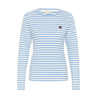 Kaffe Womens T-Shirt Liddy Chalk/Provance/Fudge Heart