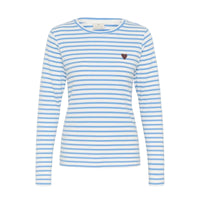 Kaffe Womens T-Shirt Liddy Chalk/Provance/Fudge Heart