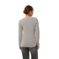 Kaffe Womens Liddy T-Shirt Chalk/Brown-Blue Heart