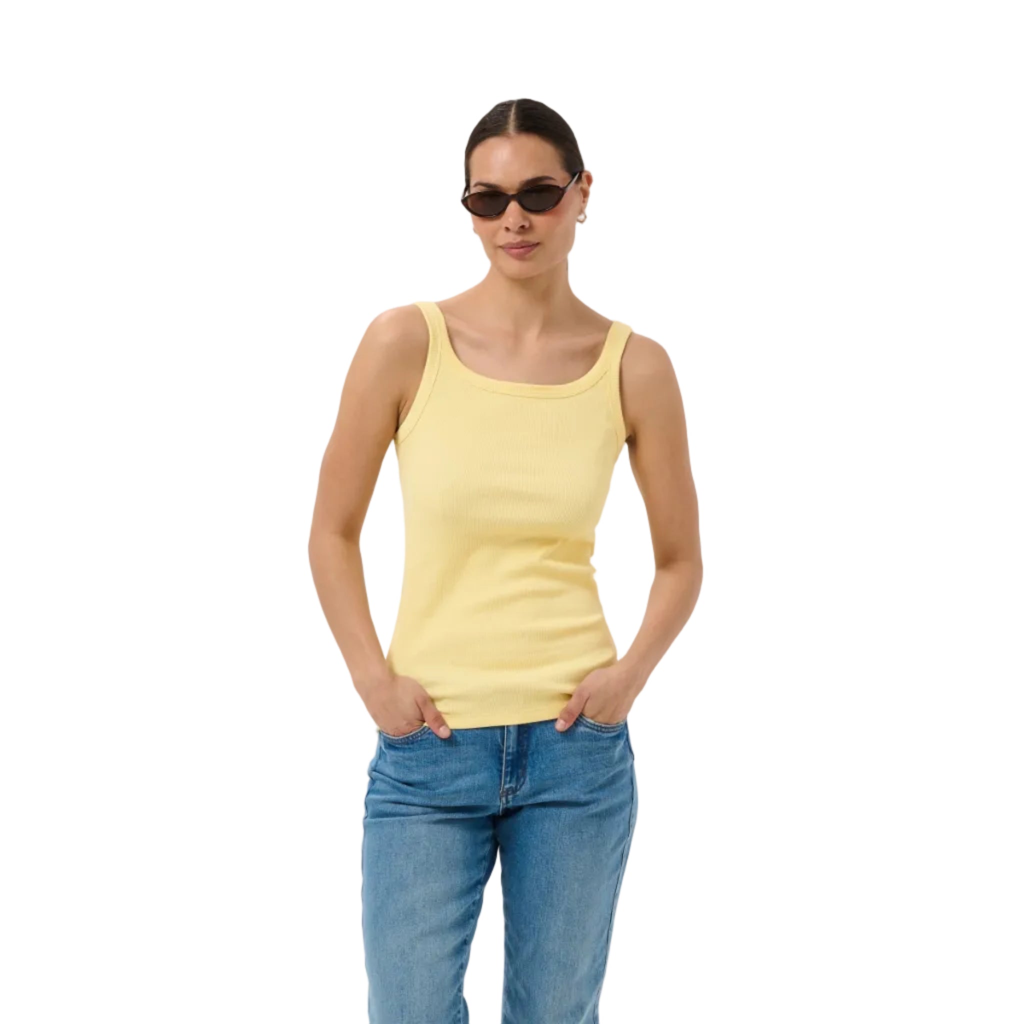 Kaffe Womens KAcarna Tank Top Sunlight