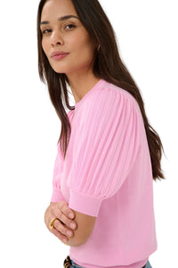 Kaffe Womens KAlone Knit Pullover Pink Frosting