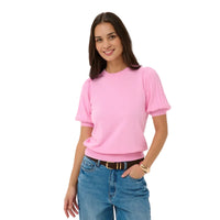 Kaffe Womens KAlone Knit Pullover Pink Frosting