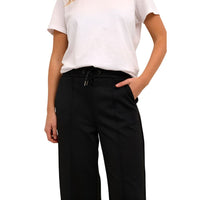 Kaffe Womens Trousers Jenny Straight Pants Black Deep