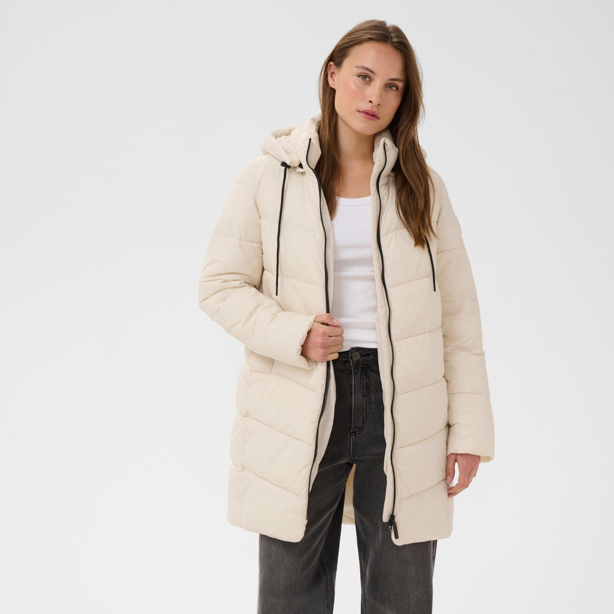 Kaffe Susanne women's turtledove grey puffer coat