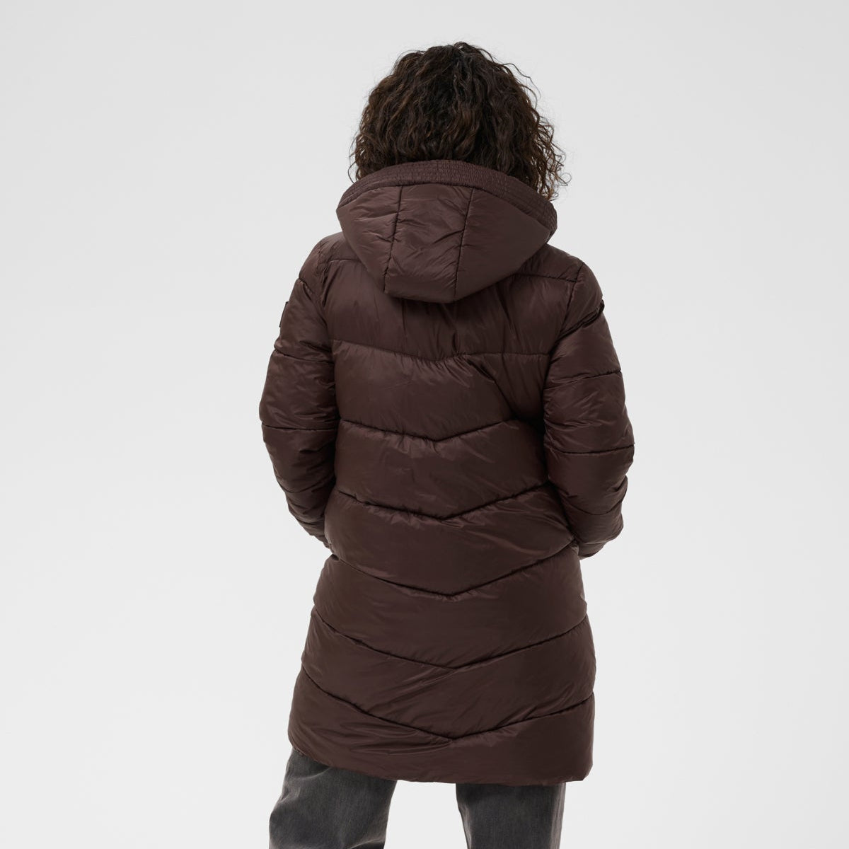 Kaffe Susanne women's coffee bean brown puffer coat