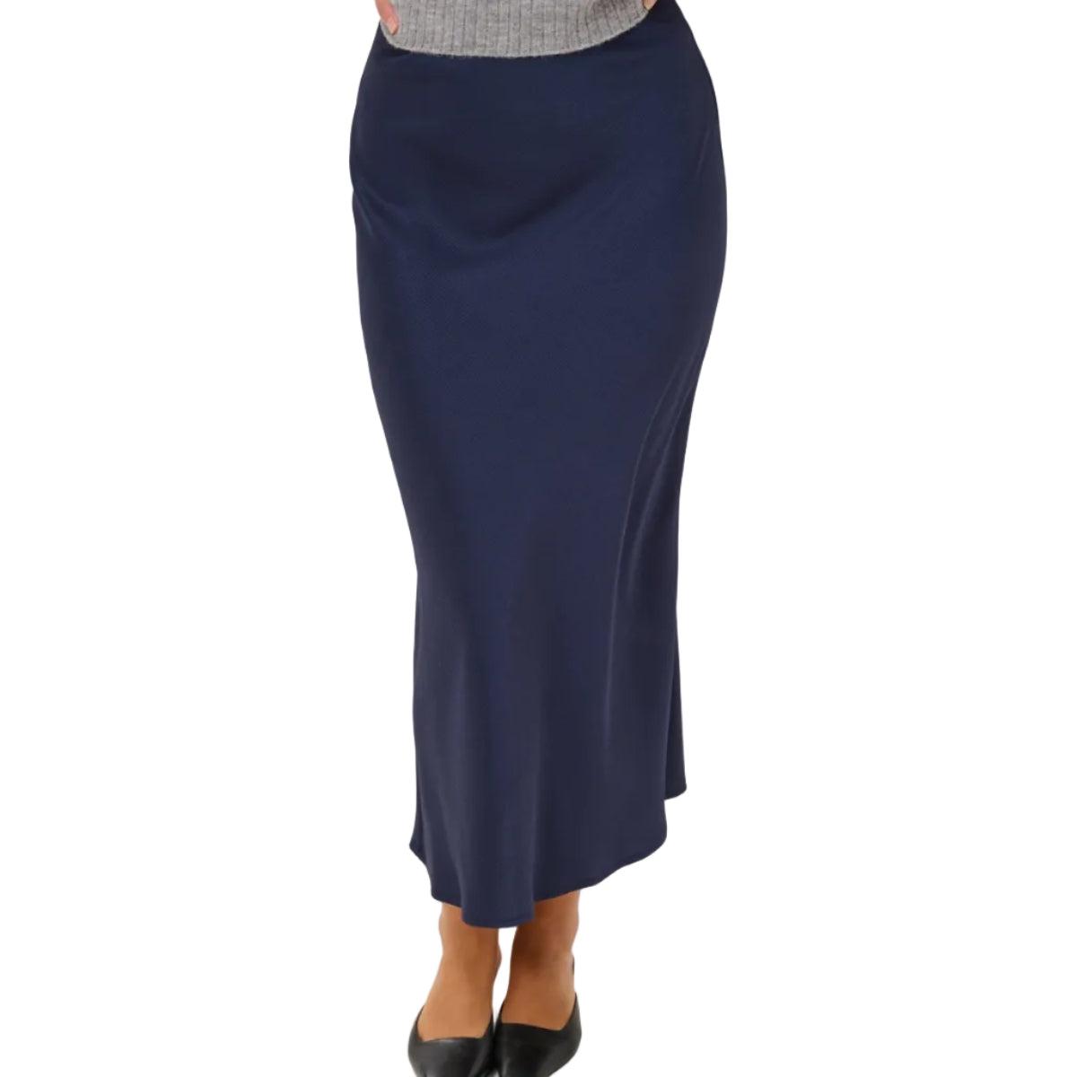 Kaffe Womens Midi Skirt KALotte Graphite