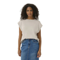 Kaffe Womens Top Regina Knit Feather Grey