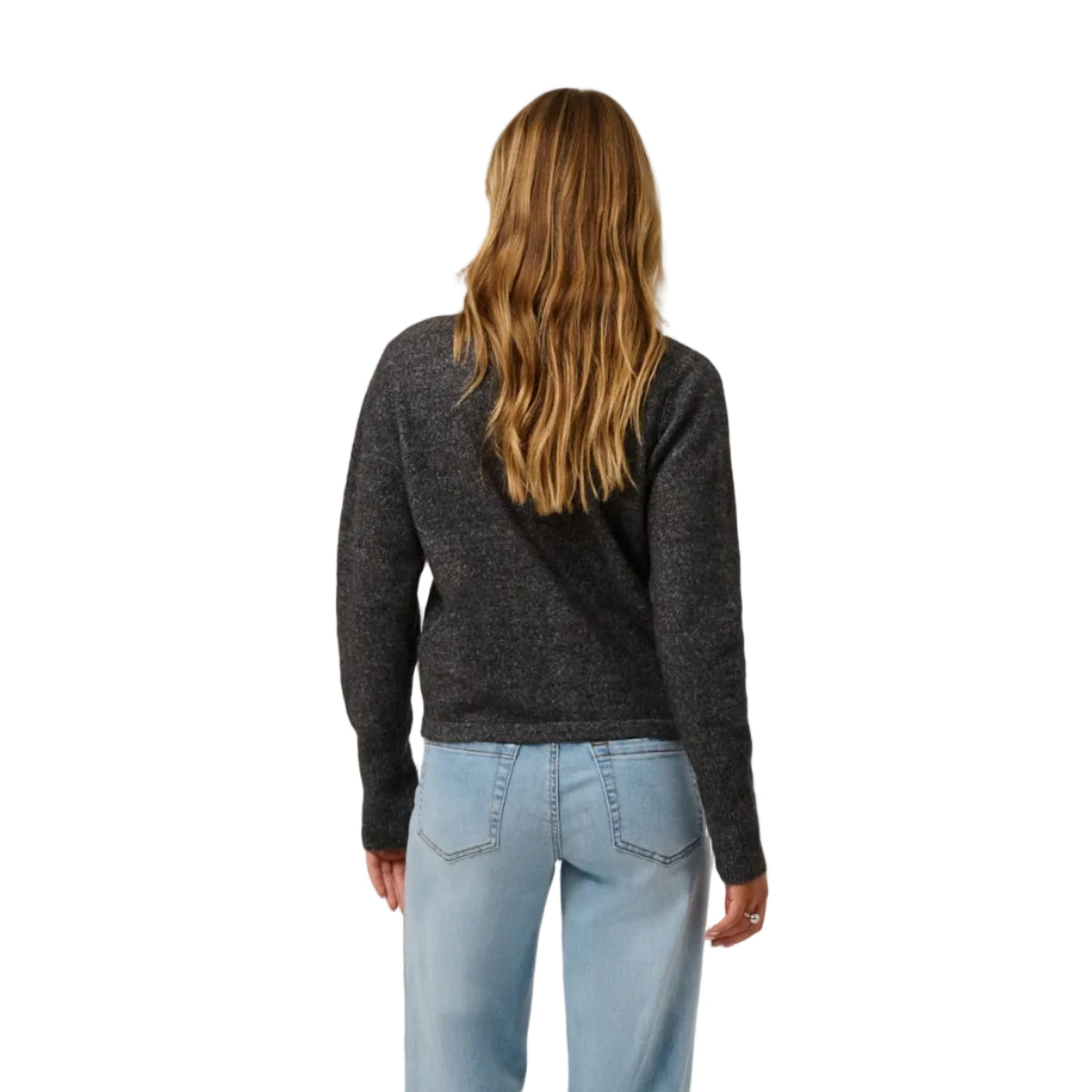 Kaffe Womens Cardigan KAniel Dark Grey Melange