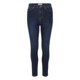 Kaffe Womens Jeans Willow HW Slim Fit Dark Blue Denim