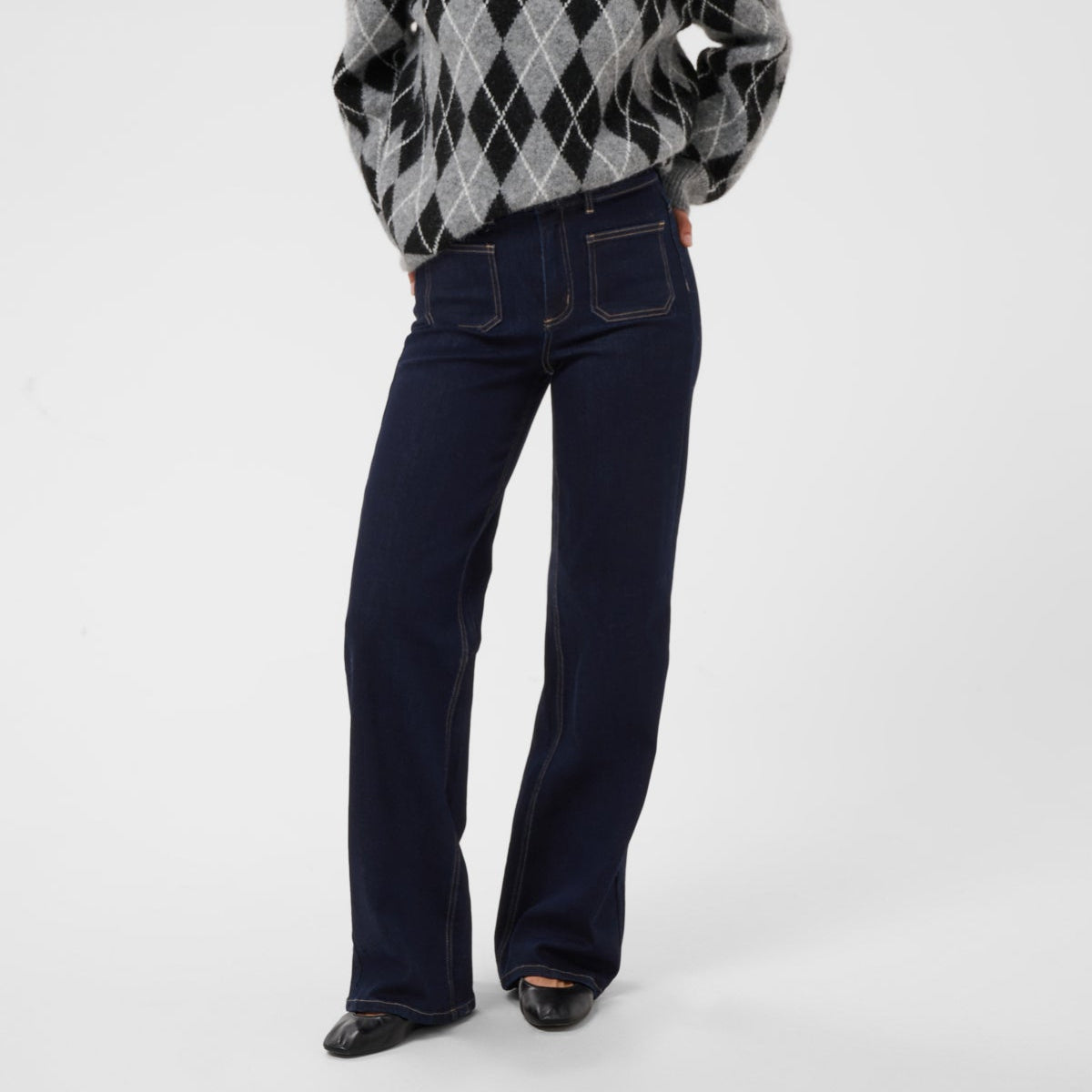 Kaffe Womens Jean KABrook High Waist Dark Blue
