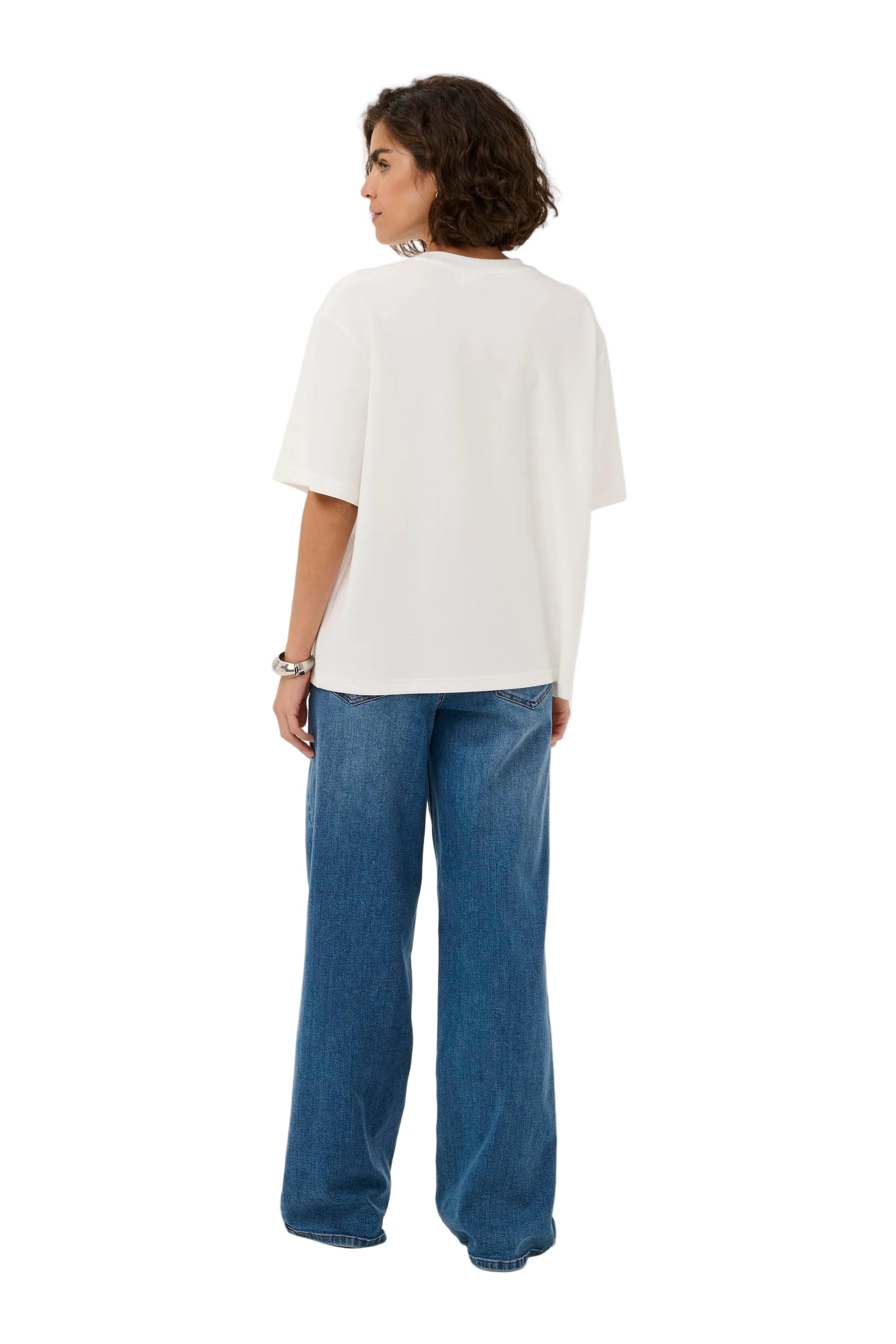 Kaffe Womens KArosie T-Shirt Chalk